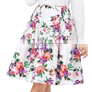 Grace Karin Occident Women's Vintage Retro Floral Pattern Cotton Skirt 9 Patterns CL008925-7 thumbnail-1