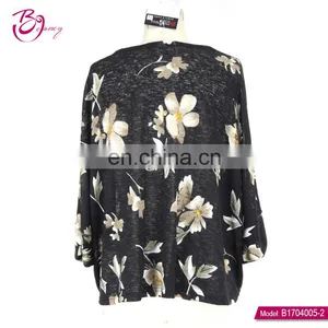 Polyester Fiber Long Sleeve Women Plain Black Cardigan For Sale thumbnail-2