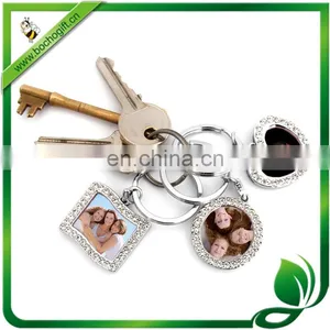 Crystal Mini Photo Frame Keychain, Sparkling Photo Frame Keyrings, Diamante-effect Keychain Photo Frame thumbnail-1