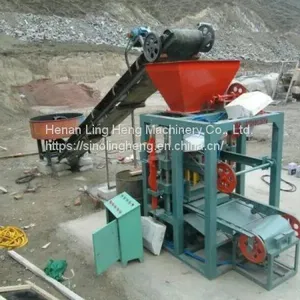 LINGHENG QT4-25 AUTOMATIC HOLLOW CEMENT BLOCK BRICK MAKING MACHINE PAVER BRICK MACHINE thumbnail-2