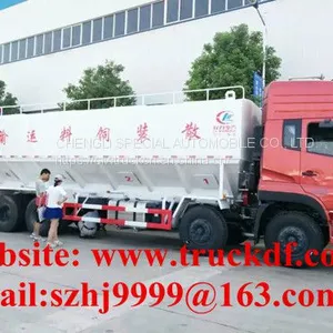 Biggest Volume of Dongfeng Tianlong 8*4 LHD 40cbm Poultry Feed Transporting Truck for Sale thumbnail-1