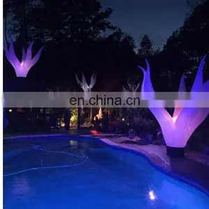 Night Club Decoration Stage Prop Light Up LED Standing Inflatables Balloon Blow Up Inflatable Tree thumbnail-6
