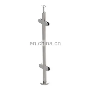 Hot Selling Stainless Steel Balustrade Stair Railing Hanrail Post Glass Clamp Fittings thumbnail-4