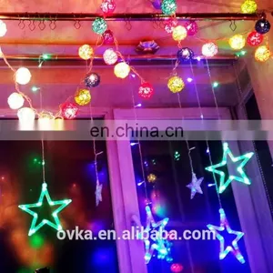 220/110V 138 Bulbs 2m Width Large Star Curtain Fancy String Light Wedding Decor thumbnail-5