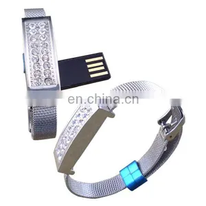 Metal Bracelet Usb Flash Drive 2gb 4gb 8gb Wristband Usb Flash Drive Jewelry Memory Sticker thumbnail-2
