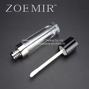 Custom Round Liquid Lipstick Tube Lip Gloss Tube With Silver Ring In Private Label thumbnail-2