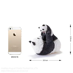 Plastic Female Giant Panda Figurine Soft Vinyl China Panda Animal Model Toys Jungle Animal Action Figure for Kids Gifts thumbnail-5