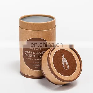 Biodegradable Custom Printed Protein Powder Pure Paper Round Cardboard Paper Tube Packaging Tube Box thumbnail-1