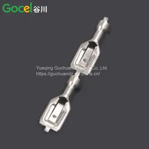 DJ622-J5.2A Self-locking Plug Spring Straight Terminal Block Brass Tin Plated Straight Strap Connector thumbnail-2