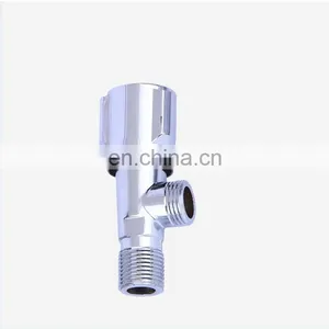 Best 90 Degree Chrome Plated 1/2*3/8 3 Way Brass Angle Valve For Kitchen thumbnail-1