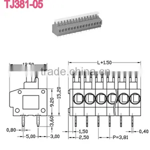 3.81mm Power Screwless Wago Blocks Wholesale Electrical Terminal Block thumbnail-2