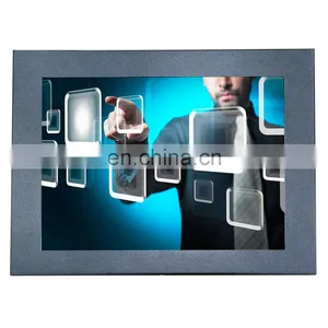 Oscan Industrial Metal Case 12 Inch Embedded Open Frame Touch Screen Monitor VGA DVI thumbnail-5