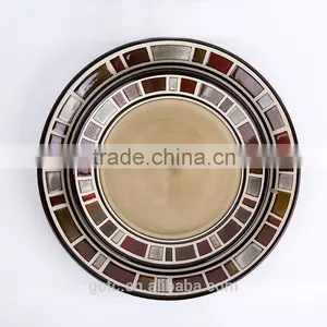 16 Pcs Dinnerware Set With Mosaic Design thumbnail-2