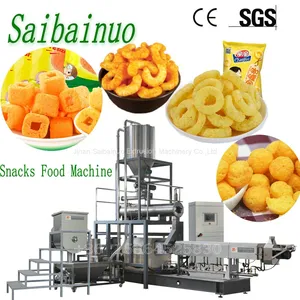 Twin Screw Extruder Corn Puffed Snacks Food Processing Line thumbnail-3