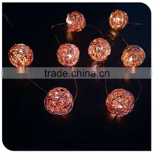 Warm White 10LED Iron Ball Light 3V Indoor Copper String Light thumbnail-1