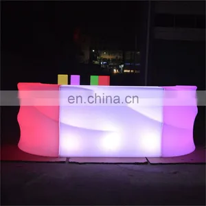 Portable Bar Counter Party Event Counter Led Illuminated Led Plastic Portable Led High Bar Counter Furniture Mobile Bar thumbnail-4