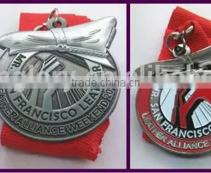 Custom Medal Producer Custom Metal Medal With Ribbon thumbnail-1