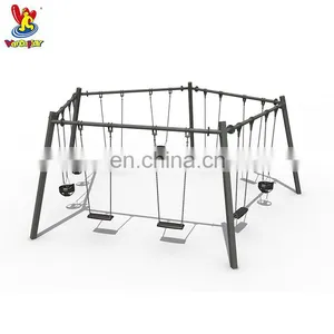 Outdoor Playground Swing Set Equipment Public Park Swing for Children thumbnail-1