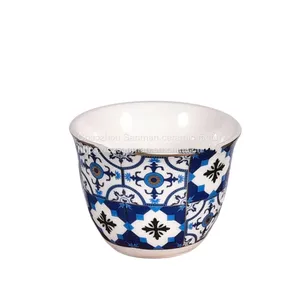 12pcs Cawa Cups Ceramic Arabic Coffee Cups New Bone China Cawa Cups With Color Box thumbnail-1