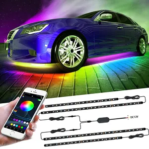DC12V Dreamful Car Lights Outside IP65 Ambience Led Light Strip Bluetooth Addressable Car Underglow Light Kit thumbnail-3