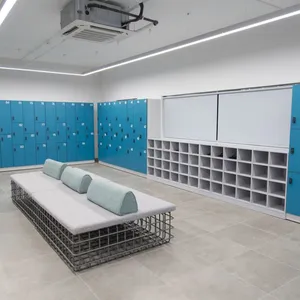 School Gym Change Rooms Furniture Colorful Wooden Laminate HPL Lockers Storages Cabinets With Locks and Name Cards thumbnail-5