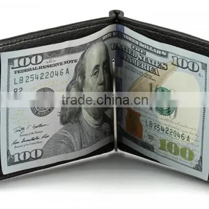 Genuine Cow Leather Money Clip and Change Holder Wallet for Men thumbnail-1