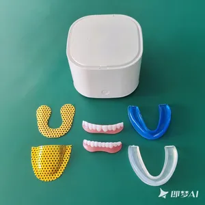 Upgraded Ultrasonic Retainer Cleaner Machine, 48kHz Ultrasonic Dentures Cleaner thumbnail-1