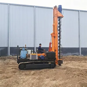 Factory Direct Sales of Photovoltaic Foundation Pile Drivers, Crawler Walking Screw Drilling Rigs, 360-degree Rotating Dual-power Pile Drivers thumbnail-1