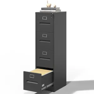 Amazon Modern 4-Drawer Steel Filing Cabinet Narrow Cabinet thumbnail-2
