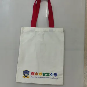 Heat Transfer Printed Logo Cotton Tote Eco Bag thumbnail-1