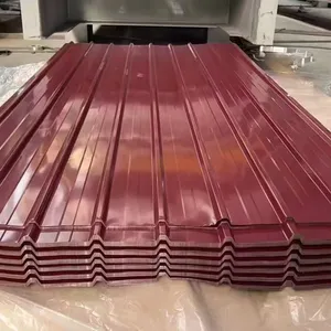 High Weather Resistance PPGI Corrugated Roof Sheet Color Coated Corrugated Steel Panel Custom Size thumbnail-3