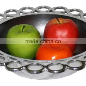Round Fruit Bowl/ Designer Bowl/ Metal Fruit Bowl Manufacturer thumbnail-2
