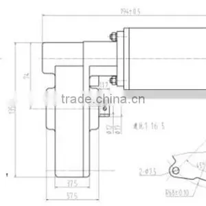 Hot dc Micro Worm Gear Motor for Golf Trolley Model ZY6812GZ thumbnail-2