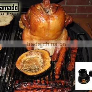 Charcoal Kamado Black Ceramic Chiken Sitter thumbnail-2