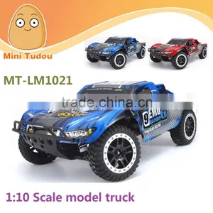 Minitudou High Speed Car Large 2.4G 4D RC Brush Monster 1/10 Electric Short Course Truck 1:10 Scale Model Trucks thumbnail-1