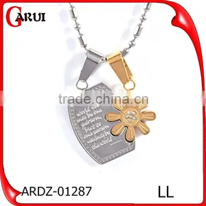 Pendants Or Charms Jewelry Type Couples Stainless Steel Pendant Flower Pendant Steel thumbnail-1