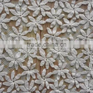 Cotton Mesh Lace Fabric/Embroidery Flower Lace/Water Soluble Lace For Garment Accessory thumbnail-5