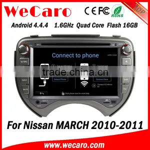 Wecaro WC-NM7043 Android 4.4.4 Multimedia System Touch Screen for Nissan March Car Gps Navigation System Android 1.6 Ghz Cpu thumbnail-1