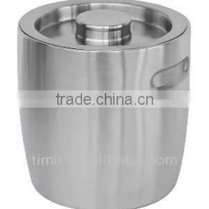 Double Wall S/S Ice Bucket With Lid thumbnail-1