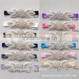Golden Children Girls Elastic Headband Hot Sale Baby Hairband With Flower for 0-3 Years thumbnail-6