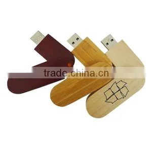 Stylish Wooden Twist Drive Eco Friendly Swivel Flash Drive With Wood Finish thumbnail-3
