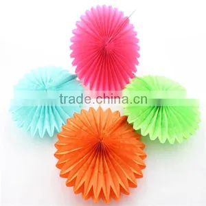 Food Grade Tissue Round Paper Fan for Party Decoration thumbnail-1