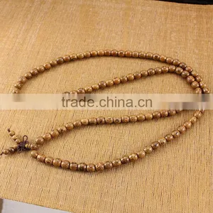 PBB018 Natural Wood Buddhist Prayer Mala Beads Necklace,Meditation 108 Mala Beads thumbnail-2