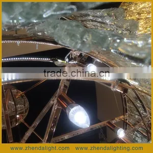 Ingenious Translucent Clear Round Handmade Blown Glass Ice Flow Shape Pendent Chandelier thumbnail-2