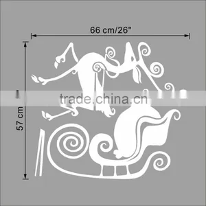 ALFOREVER Christmas Santa's Sleigh Decal - Christmas Decal thumbnail-4