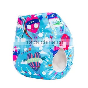 Cuties Cartoon Babies Cloth Diaper / Reusable One Size Printed Cloth Diaper Nappies thumbnail-2