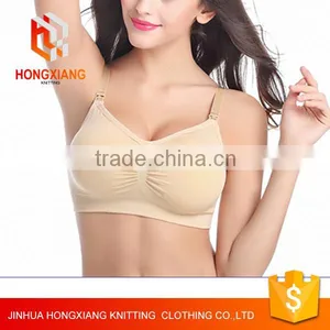 Hongxiang No Rims Gather Anti-sagging Nursing Bra, Seamless Underwear for Pregnant Women thumbnail-2