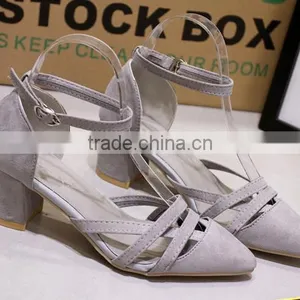 Fashion Thick Cuban Heel Shoes Women Shoes thumbnail-2