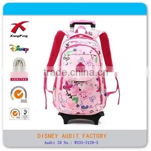Fashion Flower Student School Bag Backpack With Trolley thumbnail-1