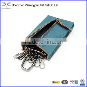 Practical Leather Card Holder Key Holder Wallet With Zipper Closure thumbnail-1